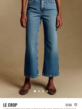 Sezane Le Crop Denim Blue - Size 4